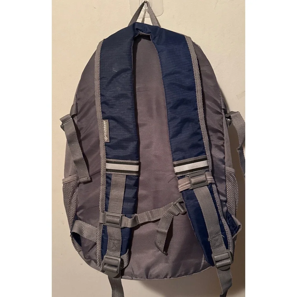 Outdoor Products Backpack Navy Gray Large School Hiking Gorpcore 16